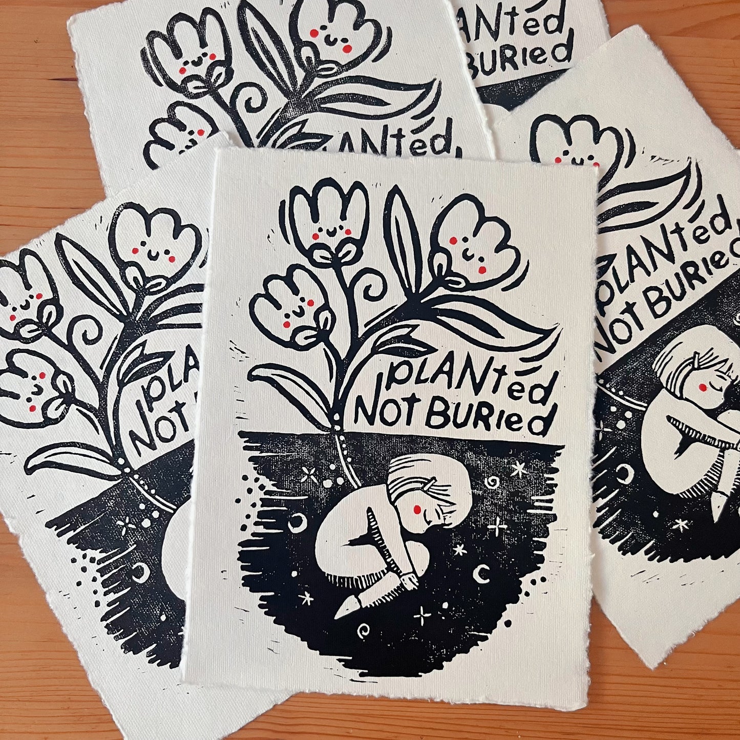 Lino Print - Planted