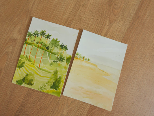 Original Painting - Peaceful Bali (Set of 2)