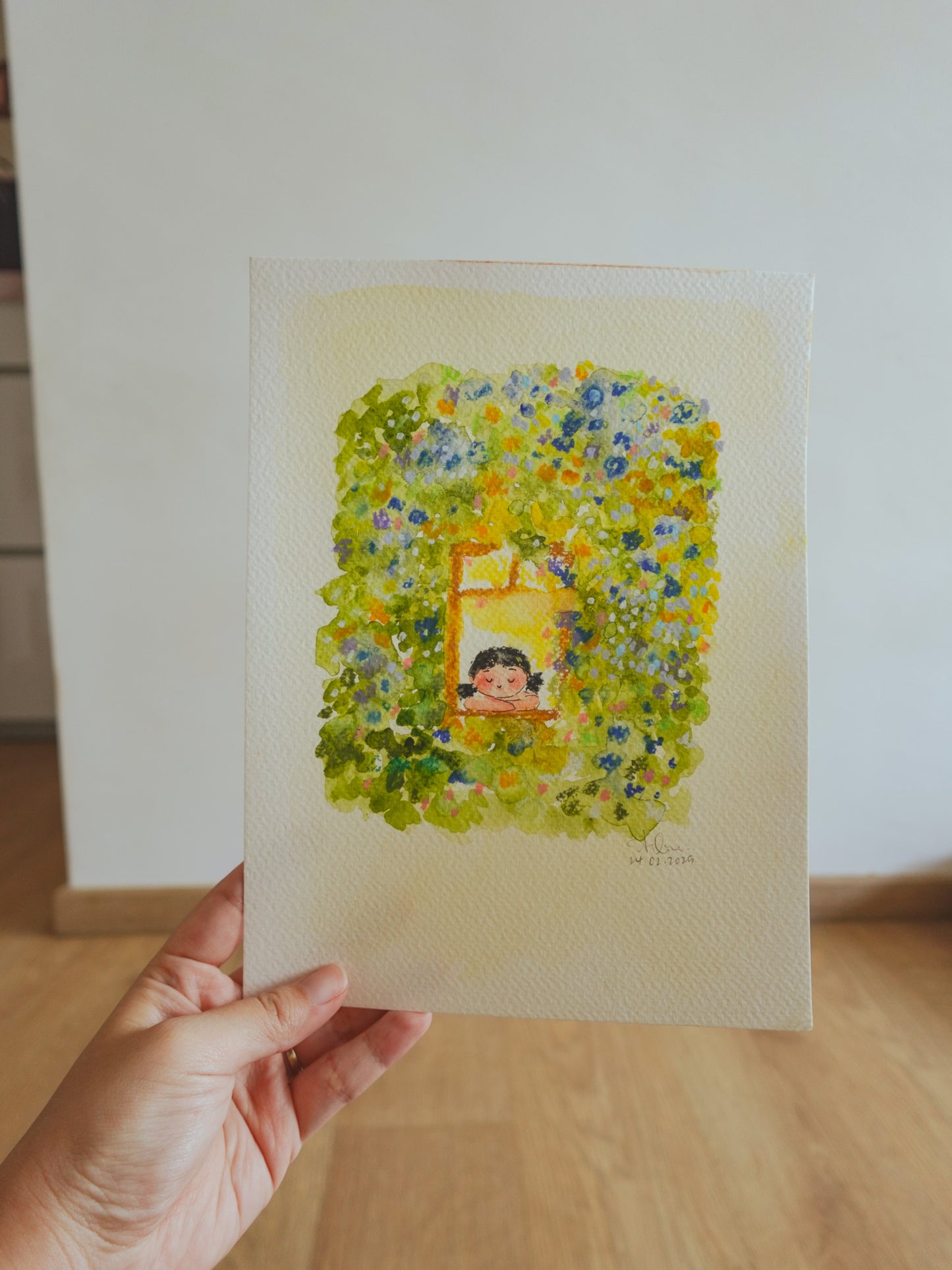 Original Painting - Girl At The Window
