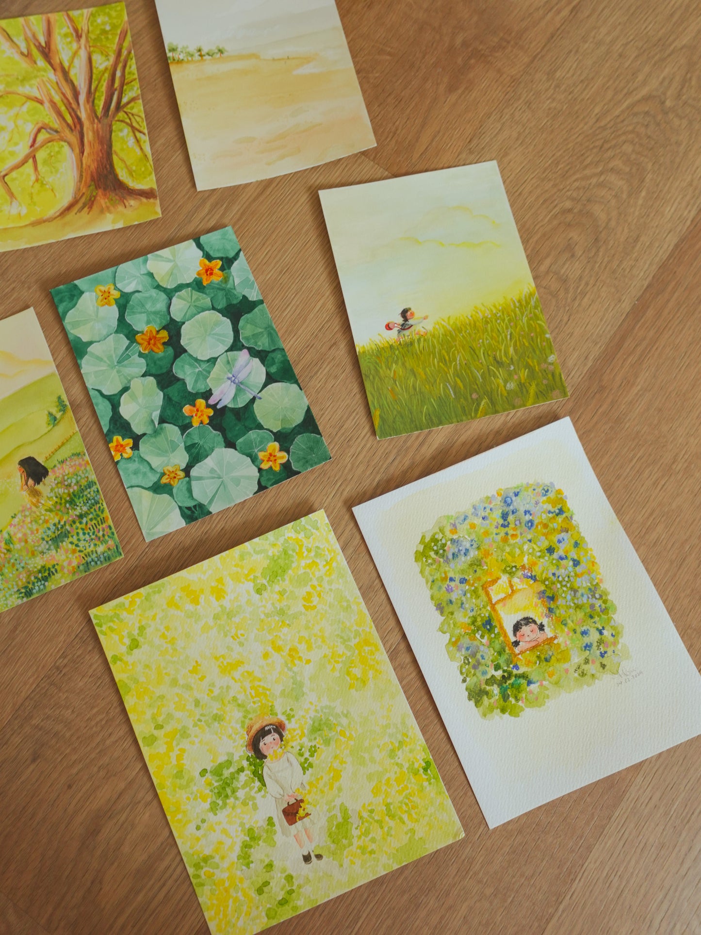 Original Painting - Sunlit Wallflowers