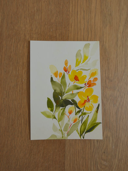 Original Painting - Loose Watercolour Florals
