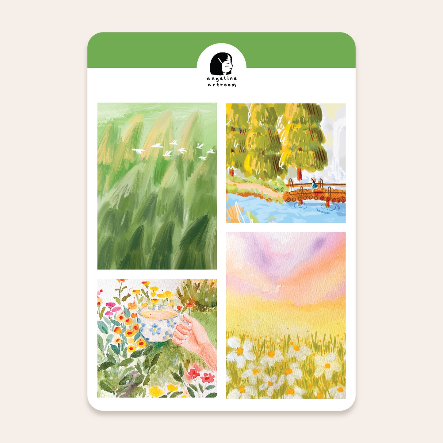 Garden & Forest - Watercolour Sticker Sheet