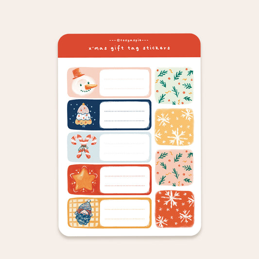 Christmas Gift Tag - Sticker Sheet